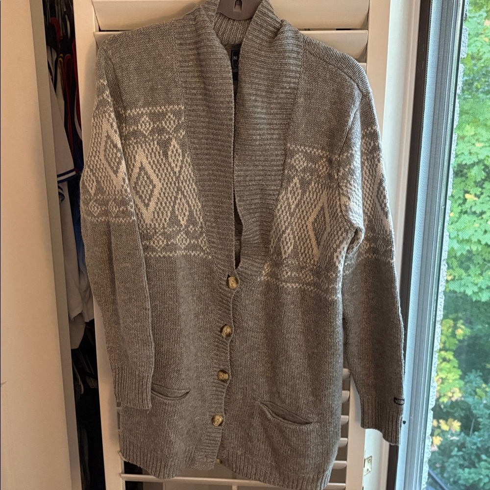 The North Face Gray Knit Cardigan